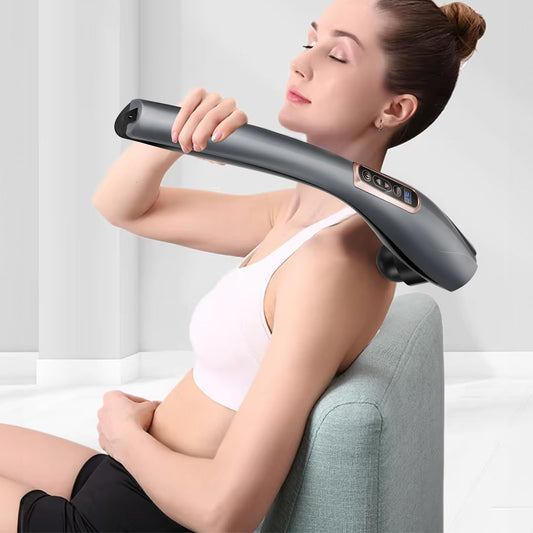 Masajeador de Percusión de Tejido Profundo, Masajeador de mano para aliviar el dolor de espalda, cuello, músculos, hombros y piernas, Masaje eléctrico de todo el cuerpo, Regalo para mujeres hombre