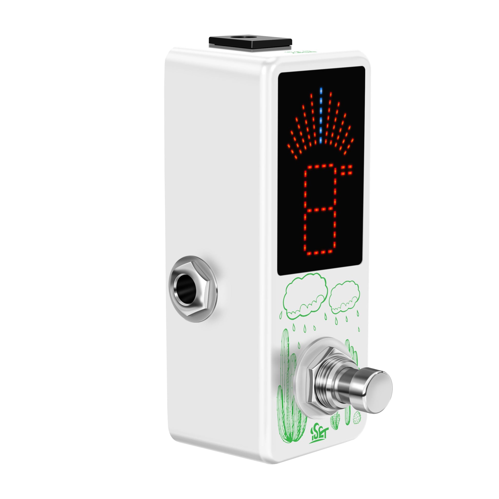 ISET - Afinador cromático de pedal para guitarra, bajo, violín y otros instrumentos musicales cromáticos
