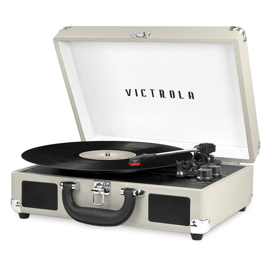 Tocadiscos Portátil Victrola Journey Bluetooth Gris Claro con Altavoces Integrados