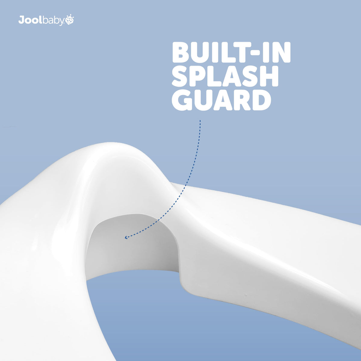 Jool - Asiento de entrenamiento para bebé para niños y niñas, se adapta a inodoros redondos y ovalados, antideslizante con protector contra salpicaduras, incluye gancho de almacenamiento gratuito