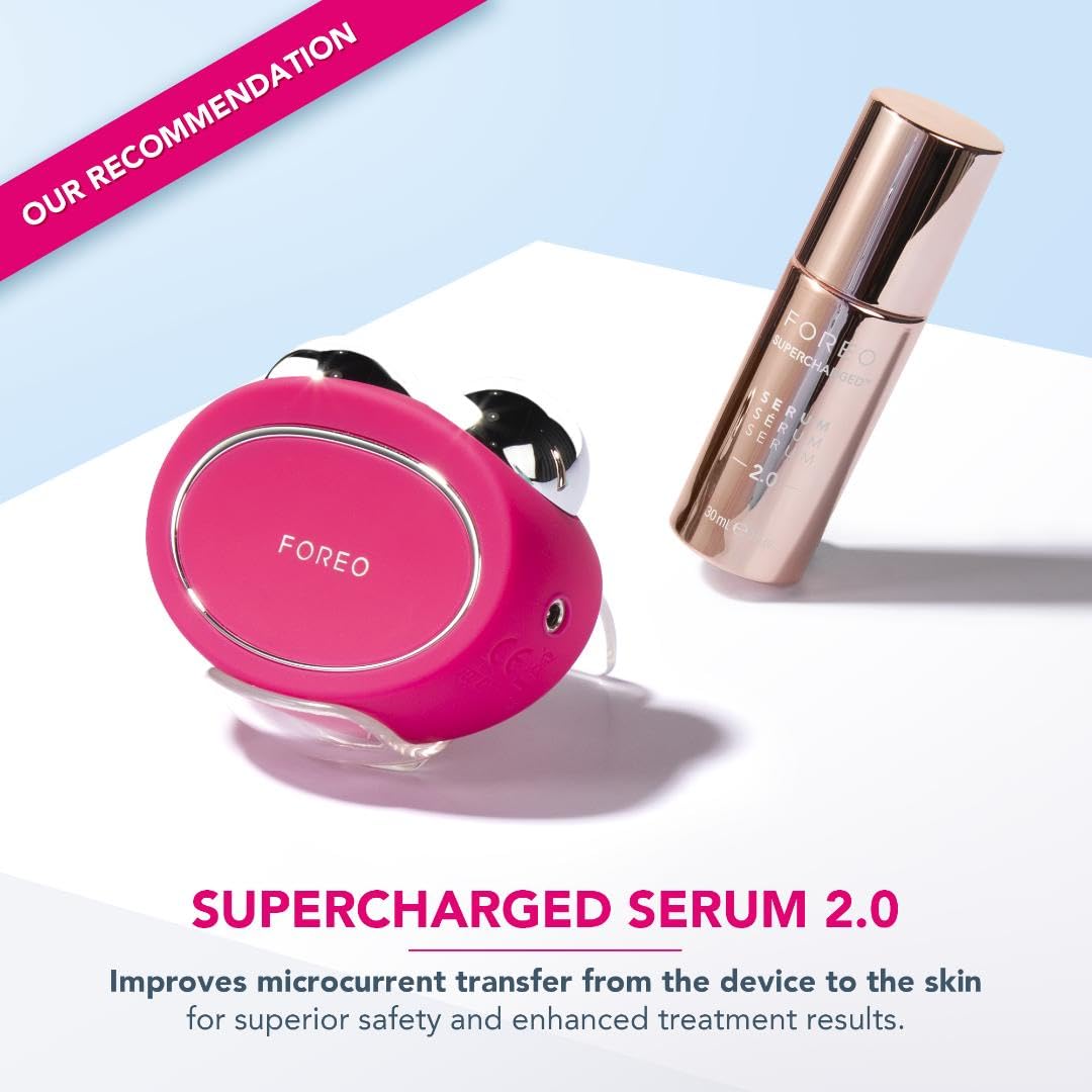 FOREO BEAR - Masajeador facial electrico de microcorrientes - Radiofrecuencia facial - Antiarrugas - Belleza y cuidado - Fuchsia