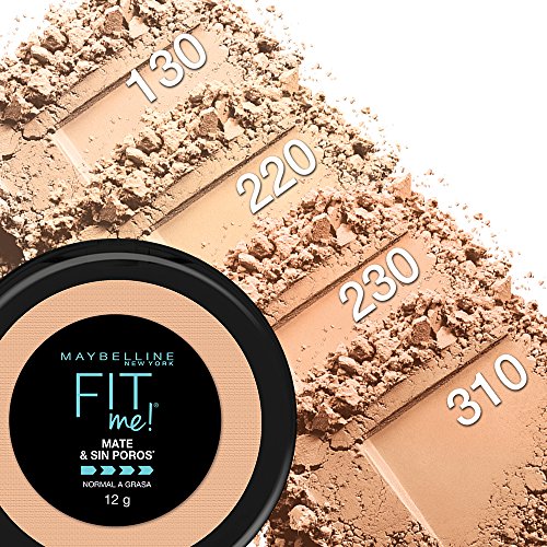Maybelline Super Natural Polvo Compacto Matte, 310 Sun Beige, 12 gr + Base de Maquillaje Fit Me Matte, 310 Sun Beige