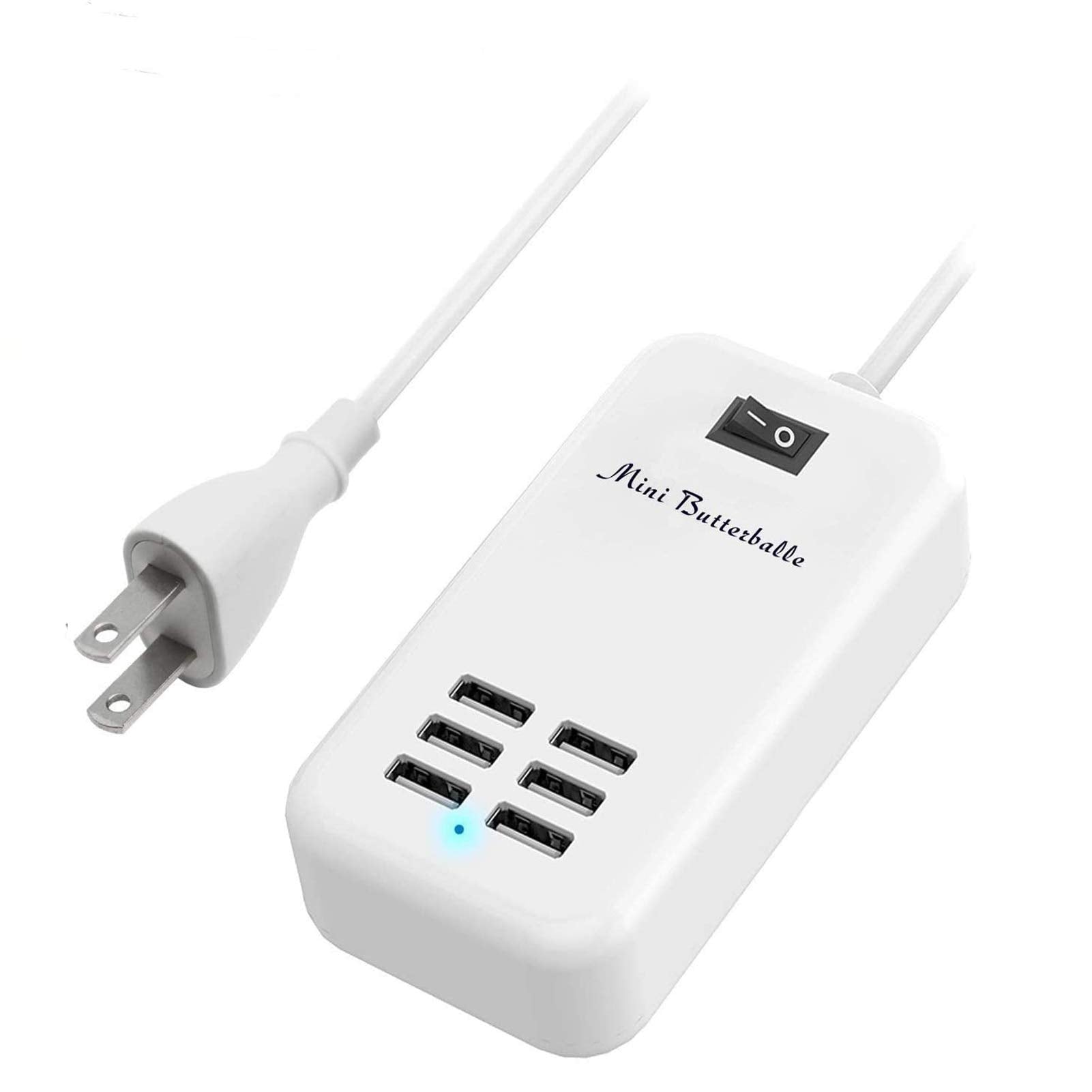 Hub USB 6 Puertos EE.UU. AC Power para Escritorio con Cable