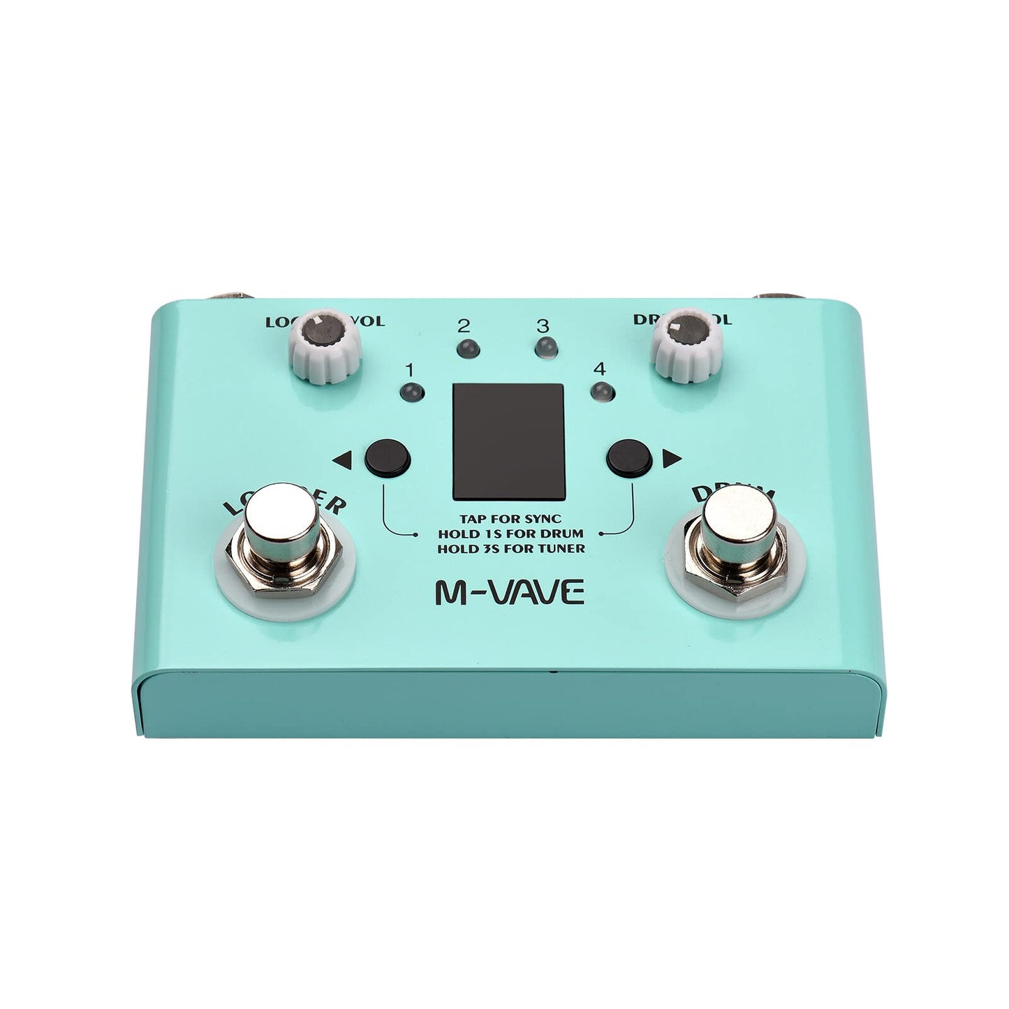 LOST TEMPO Pedal de efectos Drum & Looper Effector Mini 2-in-1 Looper & Drum Machine Footswitch Looper Pedal Looper Pedal de guitarra 30 tambores y 4 bucles Sintonizador de alta precisión
