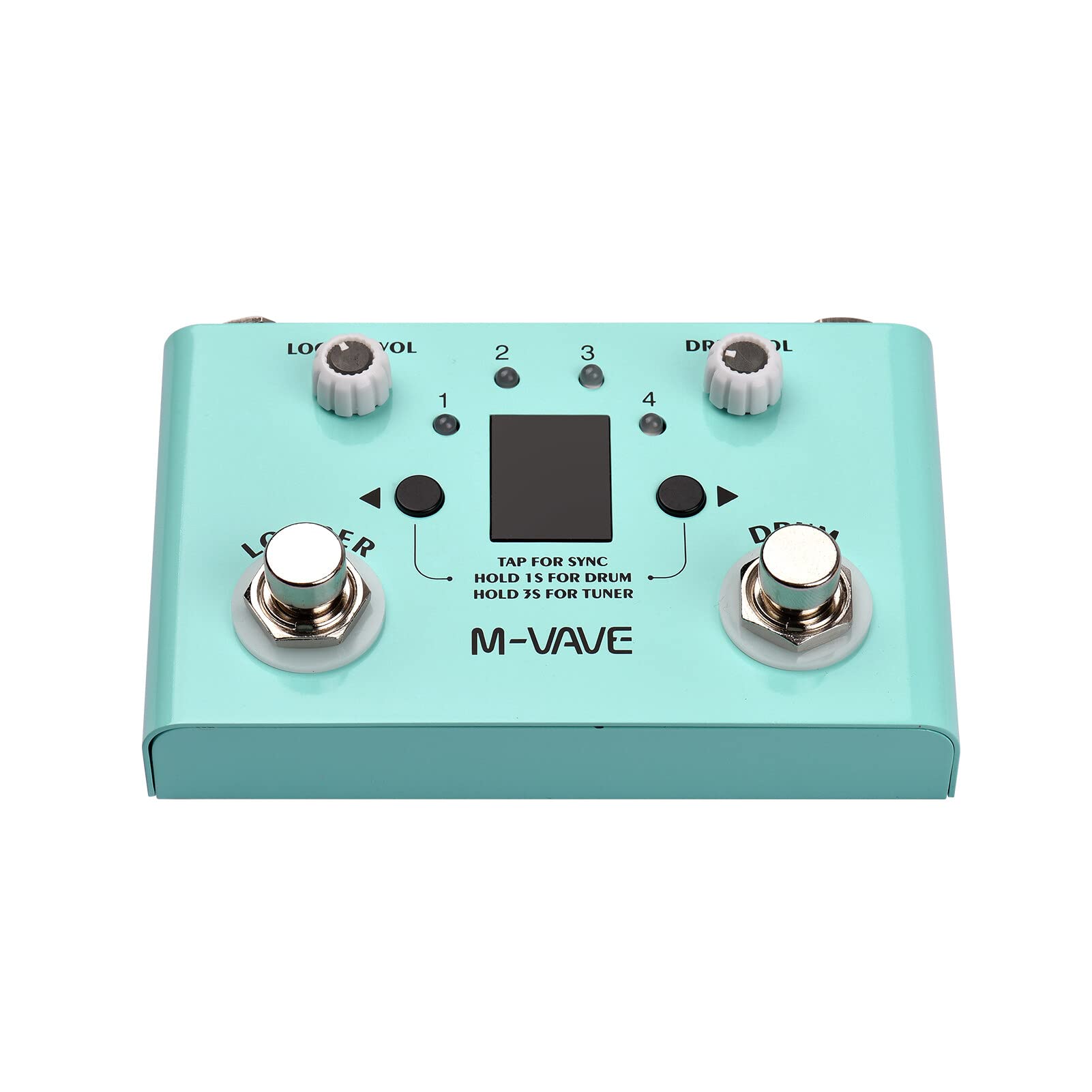 LOST TEMPO Pedal de efectos Drum & Looper Effector Mini 2-in-1 Looper & Drum Machine Footswitch Looper Pedal Looper Pedal de guitarra 30 tambores y 4 bucles Sintonizador de alta precisión