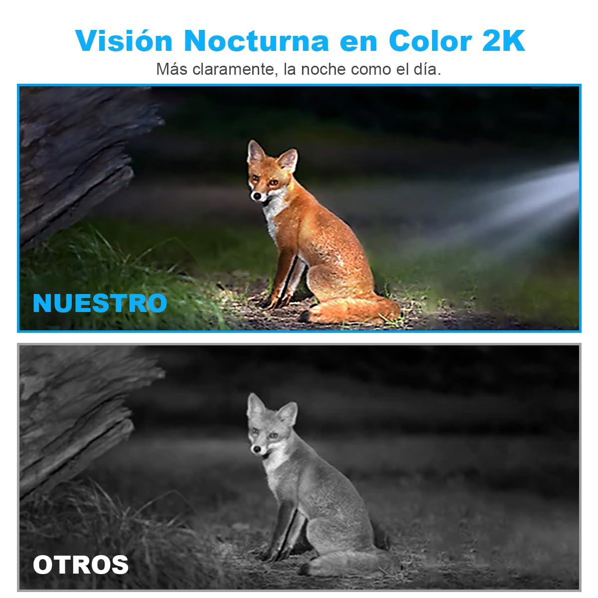 Cámara de Seguridad EASYTAO Exterior WiFi 2.5K 4MP con Visión Nocturna y Audio Bidireccional