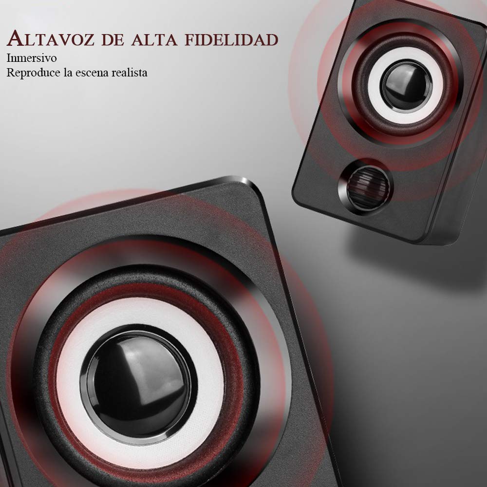 Altavoces Multimedia KAMYSEN Negro con Cable USB