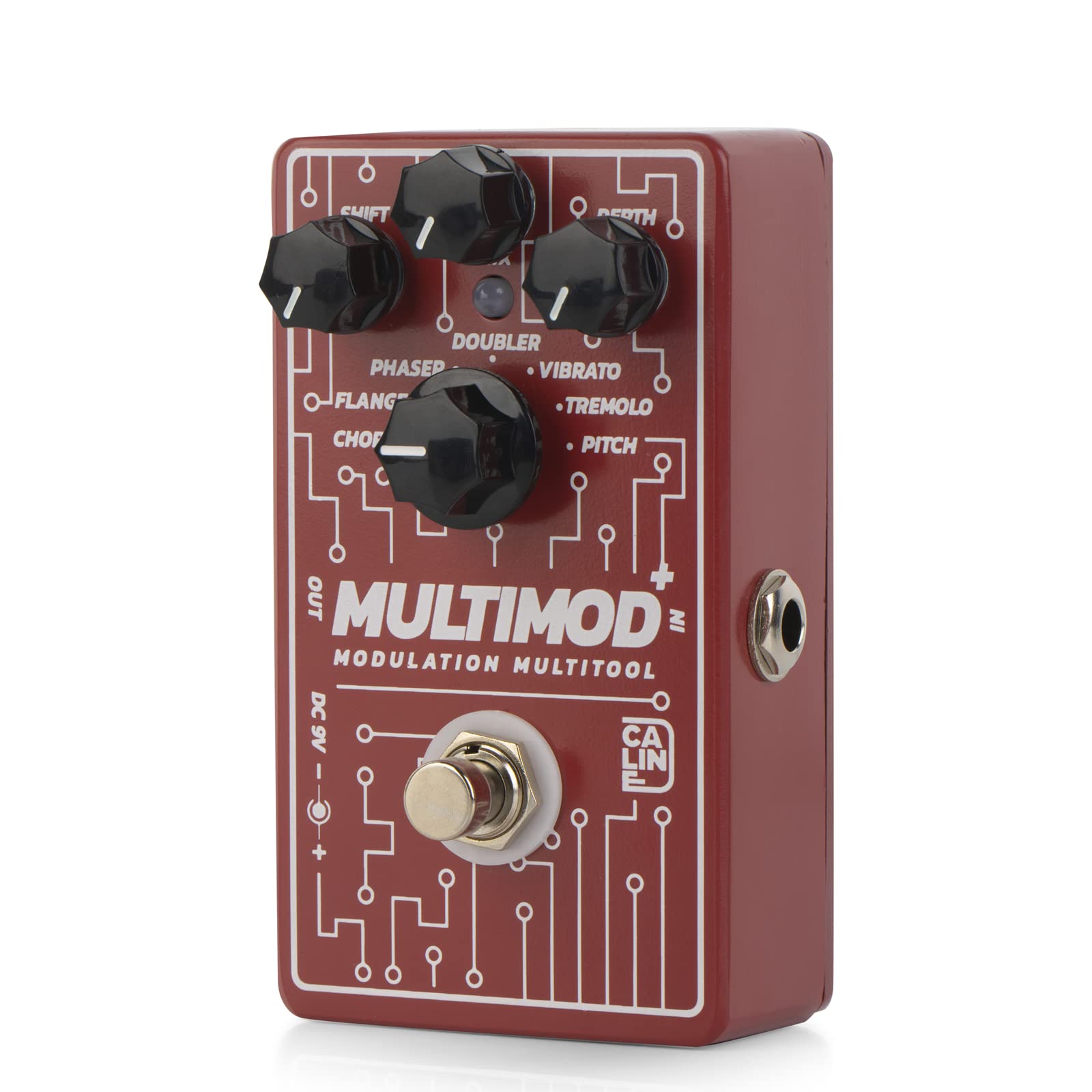 Caline CP-506 Multimod - Modulación multiherramienta pedal de efecto guitarra 7 modos de coro Flanger Phaser Dubler Vibrato Trémolo Pitch