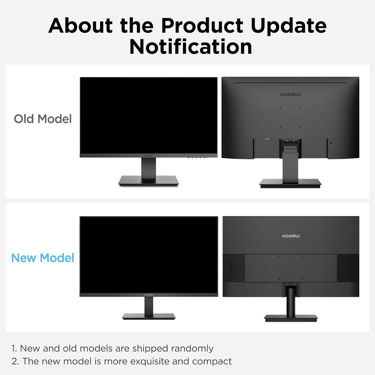 KOORUI 22 Inch Computer Monitor, FHD 1080P Desktop Display, 75HZ Ultra Thin Bezel/Eye Care/Ergonomic Tilt, HDMI VGA Ports LED Monitor for PC, VESA Mounting
