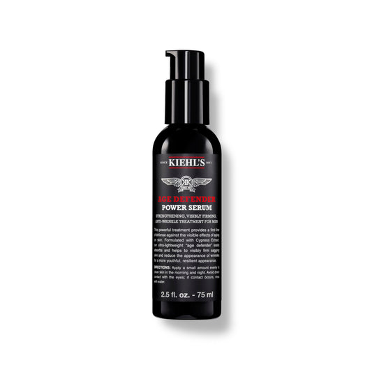 Kiehl's Age Defender Serum, Suero Facial Reafirmante Antienvejecimiento para Hombres, Reduce el Aspecto de Líneas Finas y Arrugas, Con Extracto de Ciprés y Adenosina, 75 ml