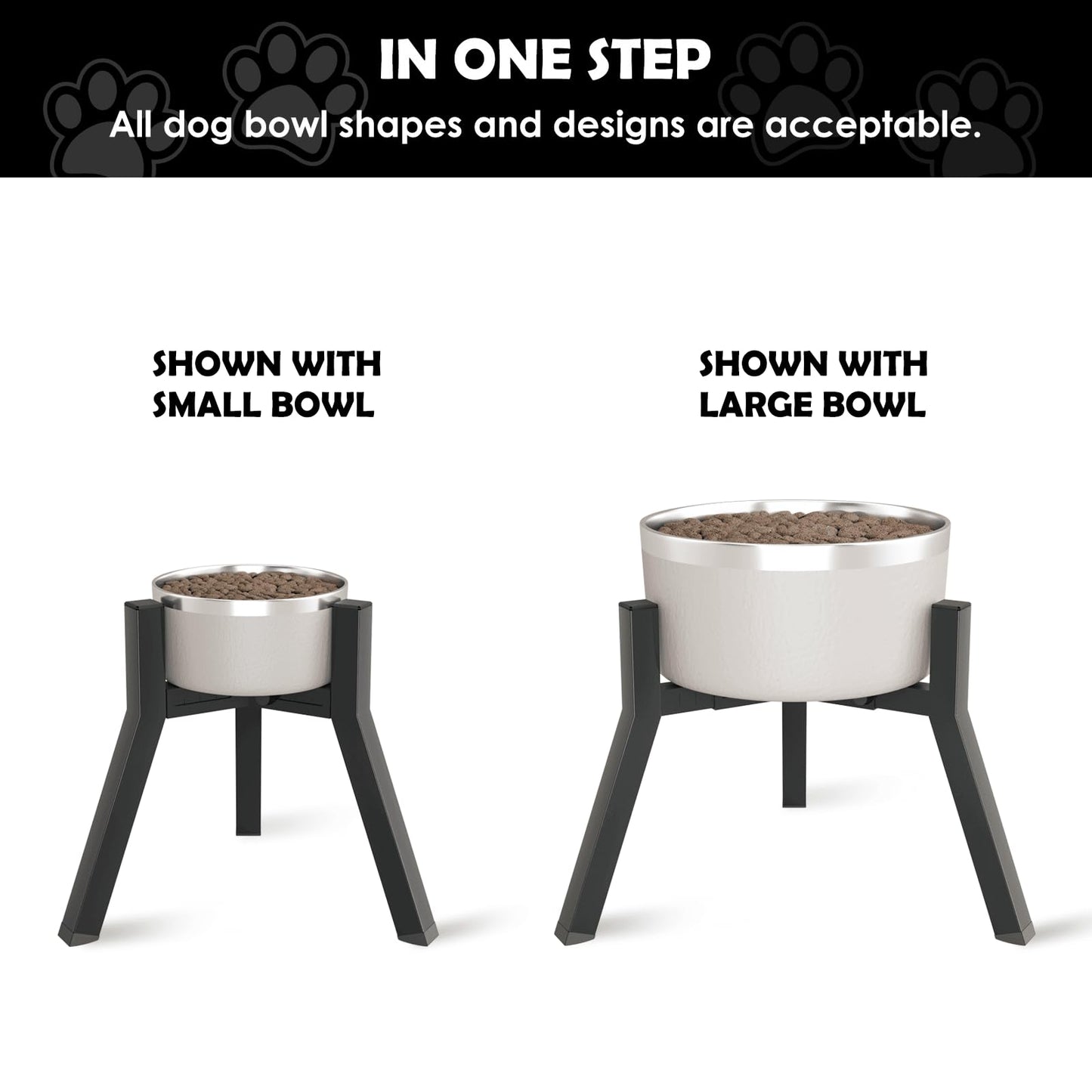 Tazón Elevado para Perros Grandes con Soporte Ajustable de 7 a 10.6 Pulgadas de Alto 11 Pulgadas