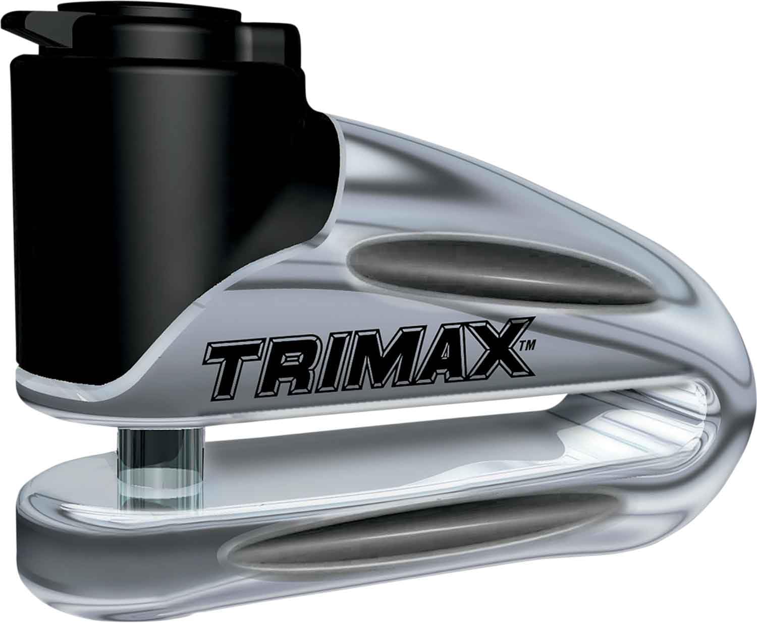 Trimax t665lc Metal endurecido Bloqueo de Disco – Chapado en Cromo 10 mm Pin (Largo) de Garganta con Funda y Cable recordatorio