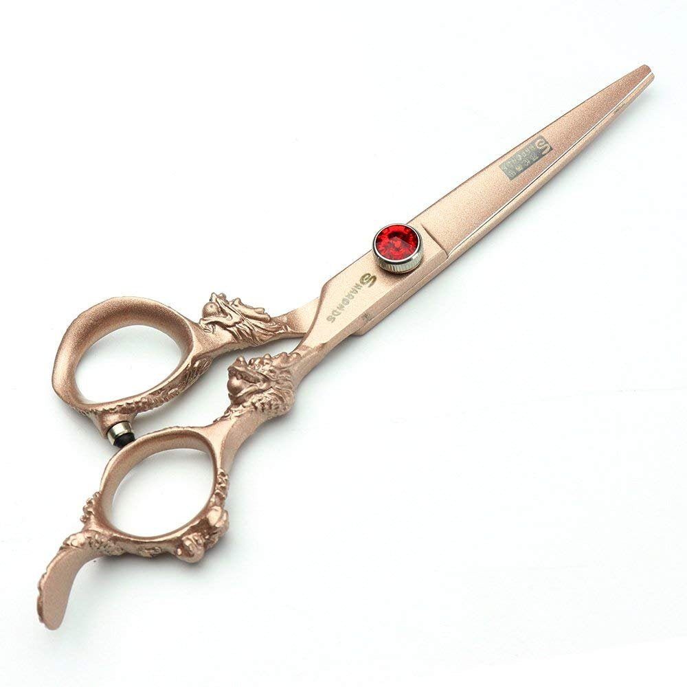 Rose gold 440c high hardness Japanese hairdressing scissors Salon hairdressers Hair cutting and thinning hairdressing professional hair cut
