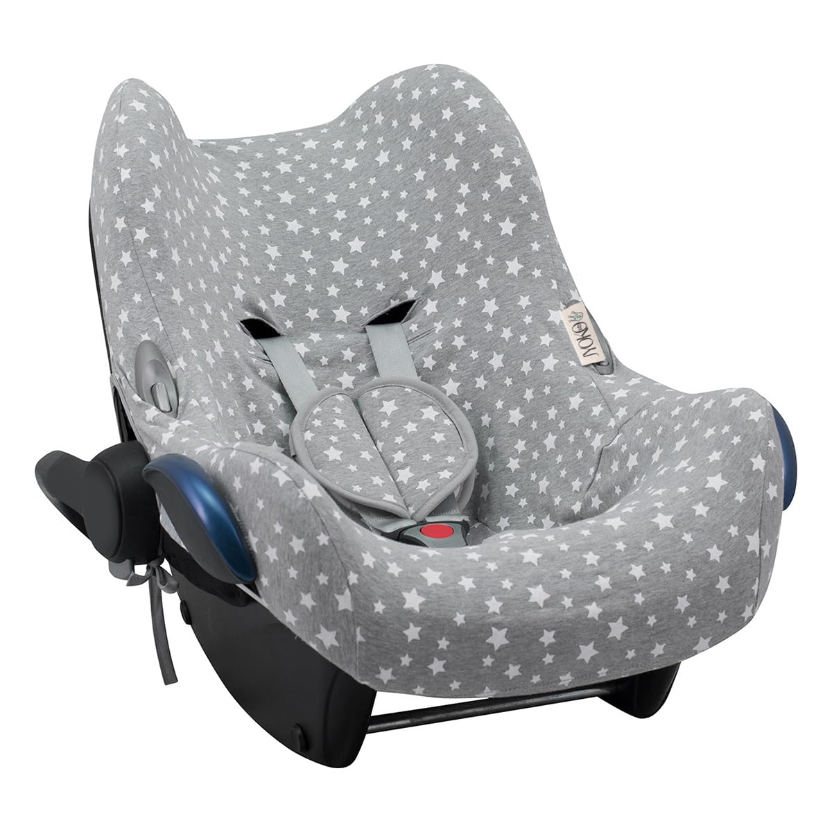JANABEBE Funda Compatible con Maxi Cosi Cabriofix, Silla de Coche gr 0 (White Star)