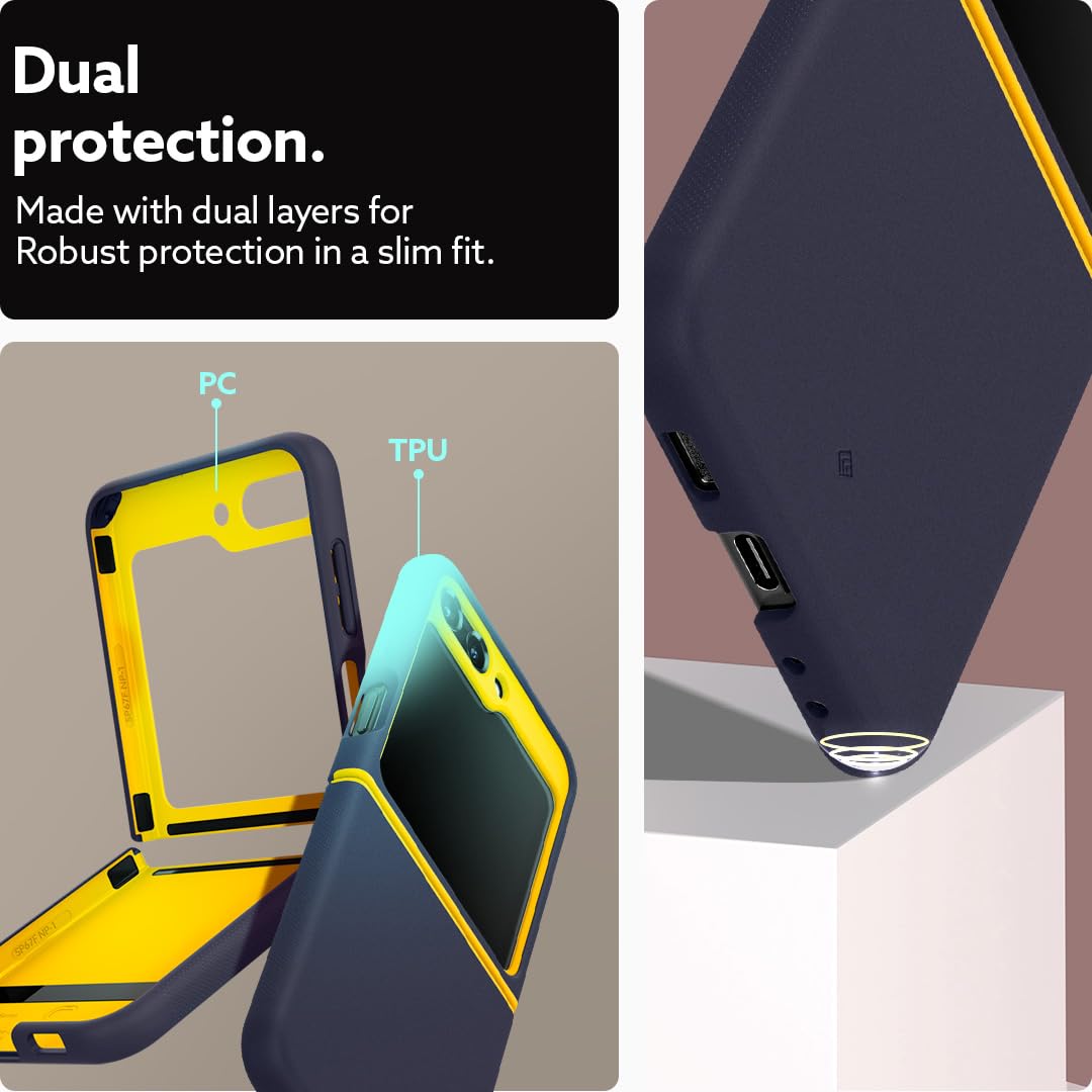 Caseology - Funda de Silicona Nano Pop Compatible con Samsung Galaxy Z Flip 5 (2023), Color Azul Marino