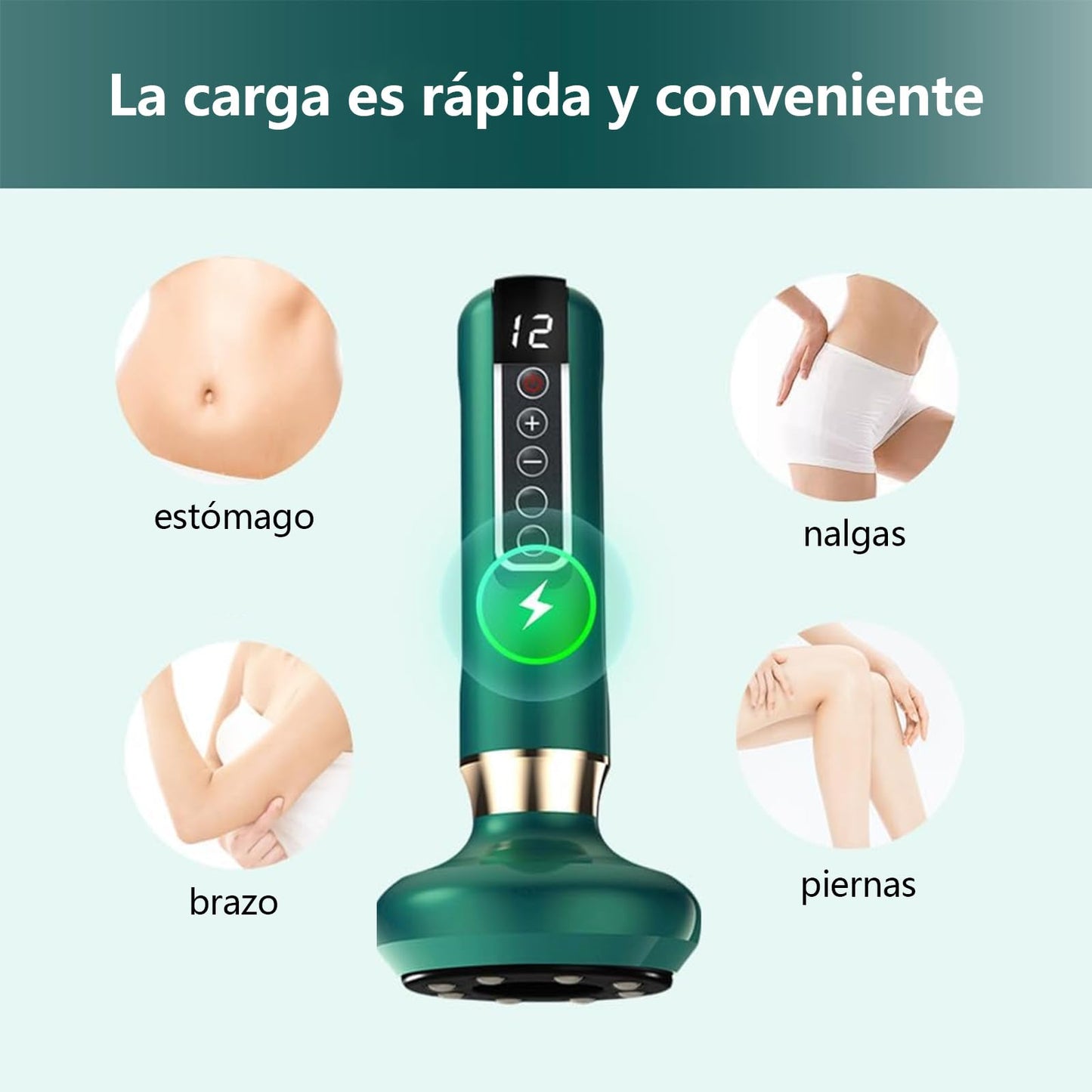 UOUOU Bluile Cellulite Massager,Masajeador anticelulitico, Dexvon Masajeador Anticelulitico, 12 niveles de succión ajustables con for Cintura, Brazos y Piernas y Brazos aliviar la fatiga y la piel