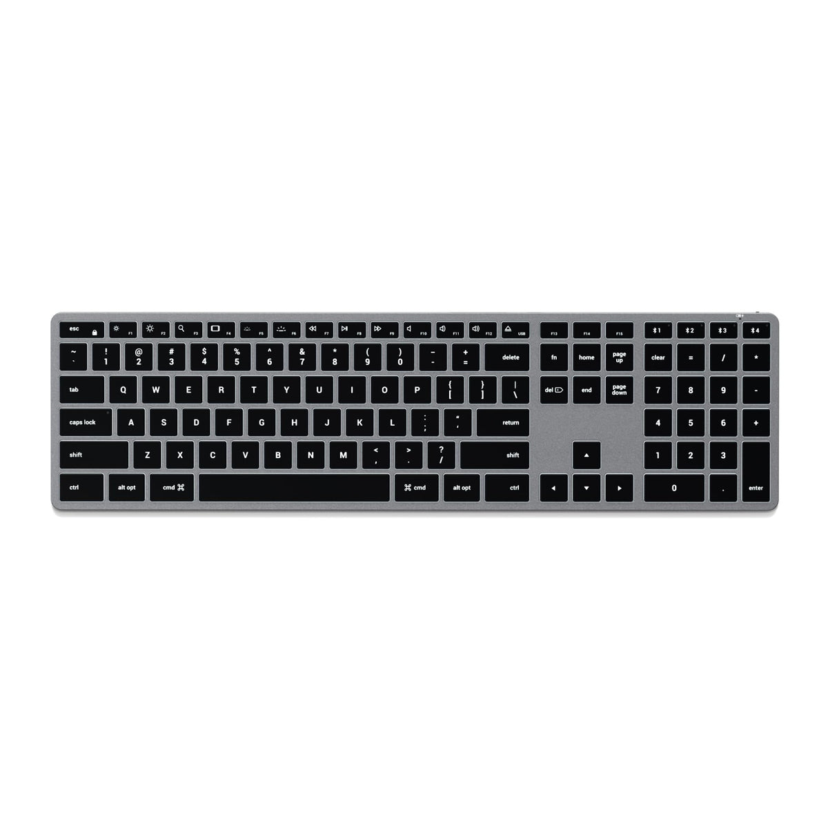 Teclado Bluetooth SATECHI Gris Espacial Retroiluminado Slim X3