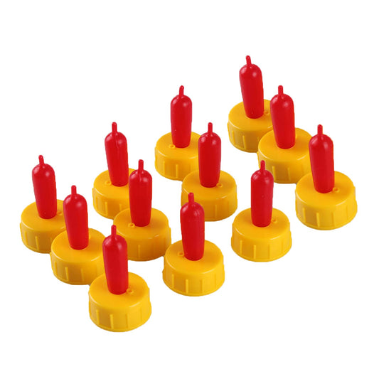 Achicklead 12 chupones de leche de cordero, chupete de alimentación de goma suave para lactancia, corderos, cabras, niños, cachorros, potro, pantorrilla, pequeño animal atornillado, botella de soda
