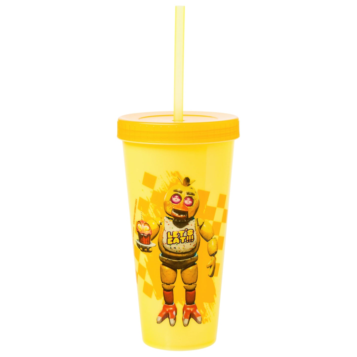 Silver Buffalo Five Nights at Freddy's Paquete de 4 vasos de plástico que cambian de color con Freddy Fazbear, Bonnie, Chica y Foxy, 24 onzas