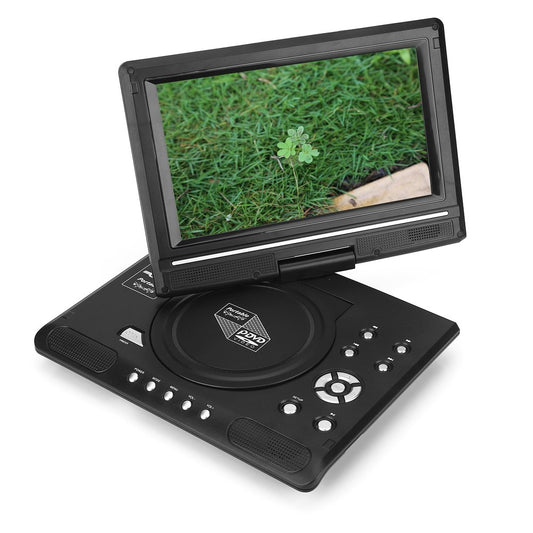 Reproductor de DVD Portátil HD 9.8 Pulgadas Pantalla LCD Radio FM Negro