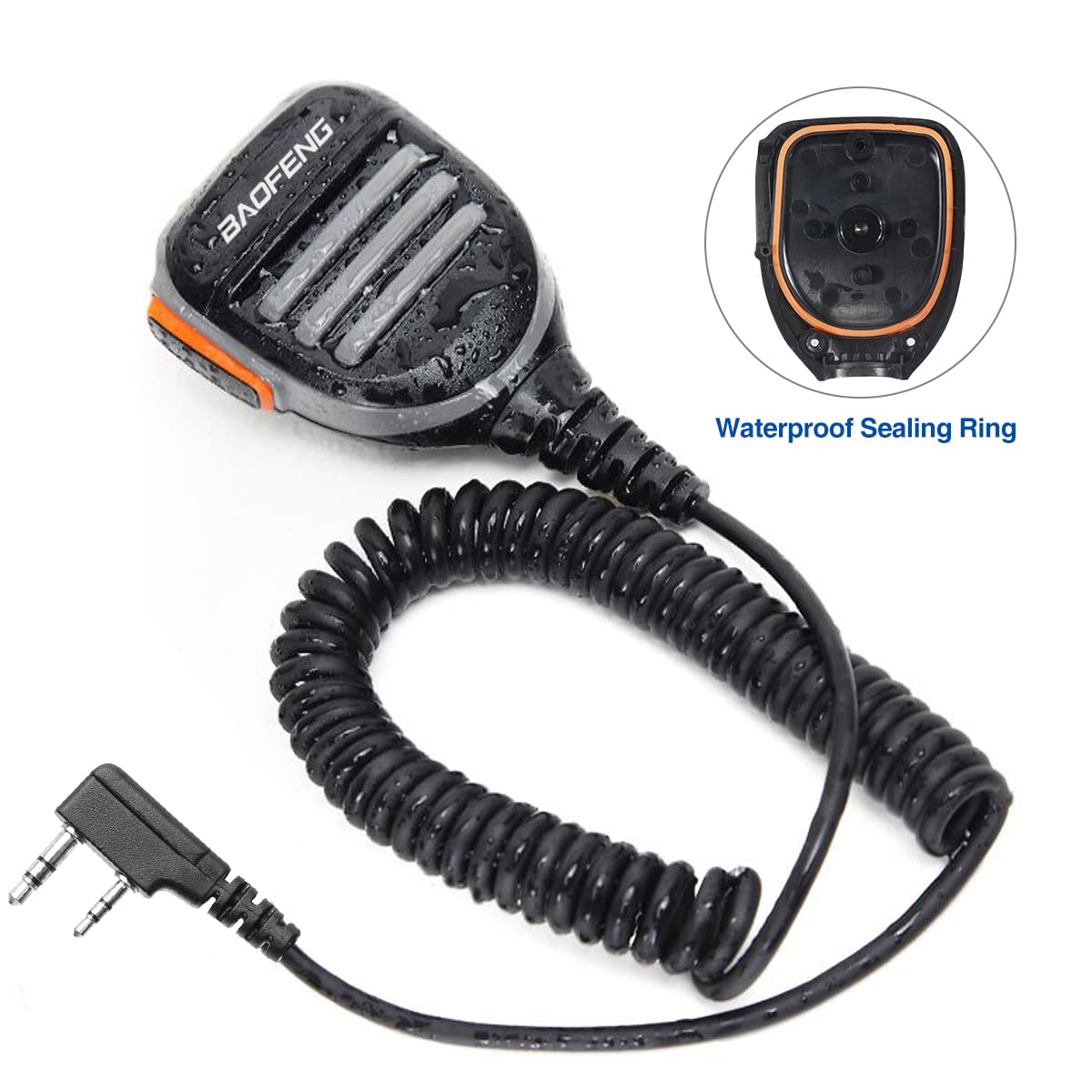 BaoFeng Walkie Talkie - Micrófono para altavoz de micrófono, micrófono de policía de hombro remoto para Baofeng UV-5R Mini BF-F8HP Pro 5RM DM21 UV32 UV-21R K5PLUS GM-15 Pro UV-5G PlusAR-152 GM-5RH UV