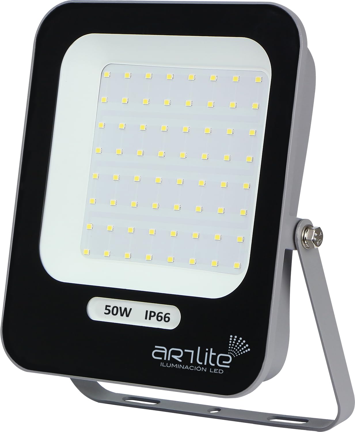 Arlite ARE-005 Reflector LED Smd Cuadrado, Negro