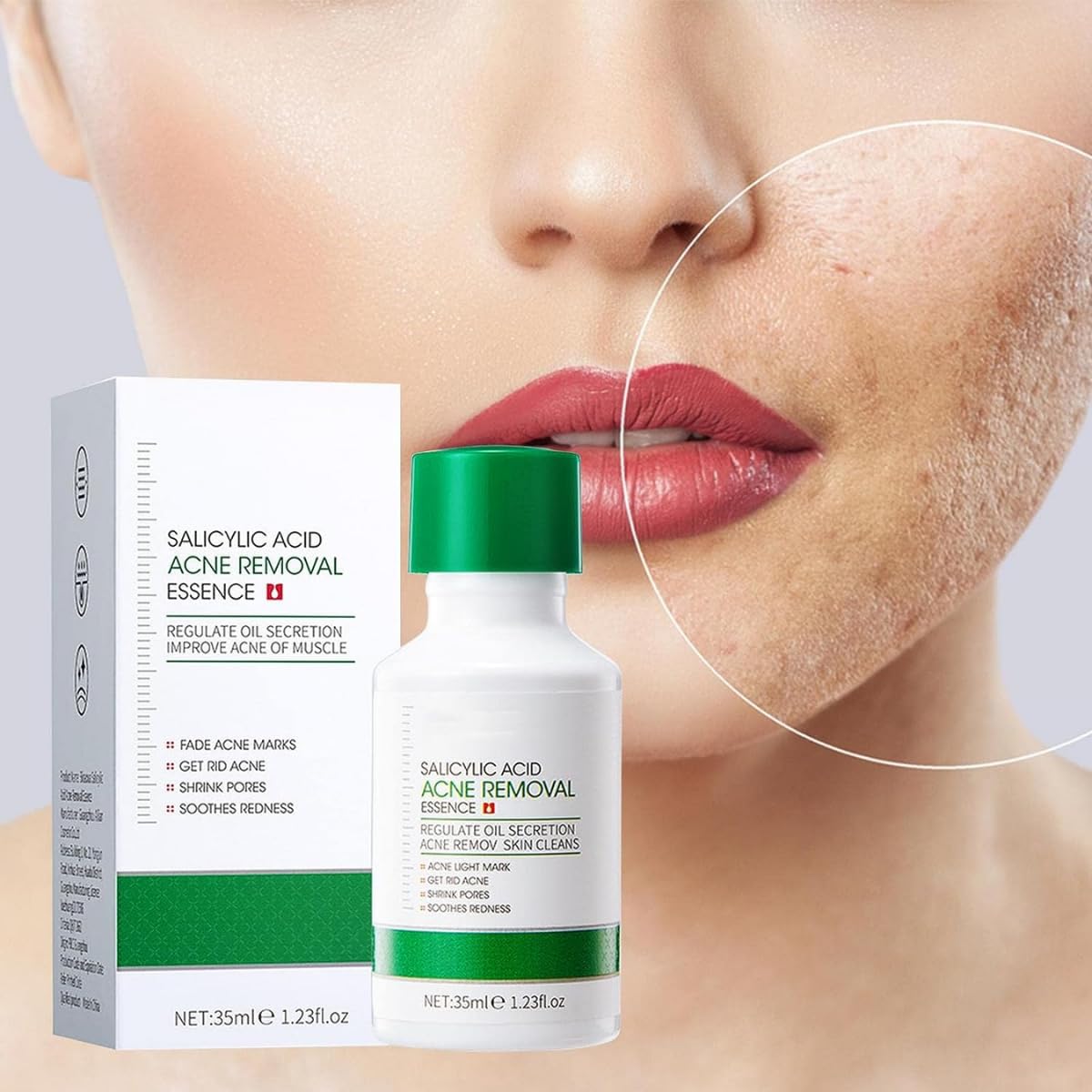 Trio Serum Hidratante Skin Care Alta Calidad Esencia Perilla Polipeptide + Sea Fennel Acido Hialuronico + Acido Salisilico Removedor Acne Cuidado De la Piel