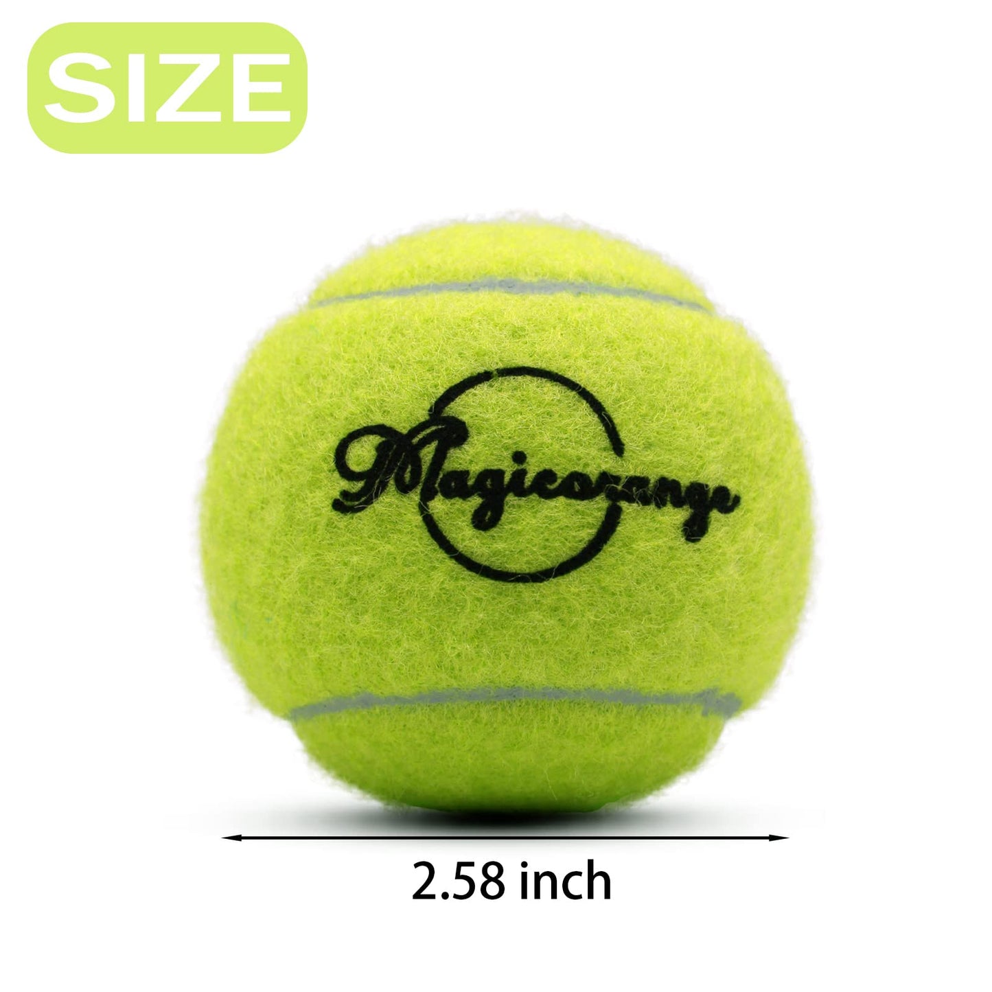 Magicorange - Pelotas de tenis, paquete de 12 pelotas de entrenamiento avanzadas, vienen con bolsa de malla para un fácil transporte, buenas para entrenamiento de principiantes