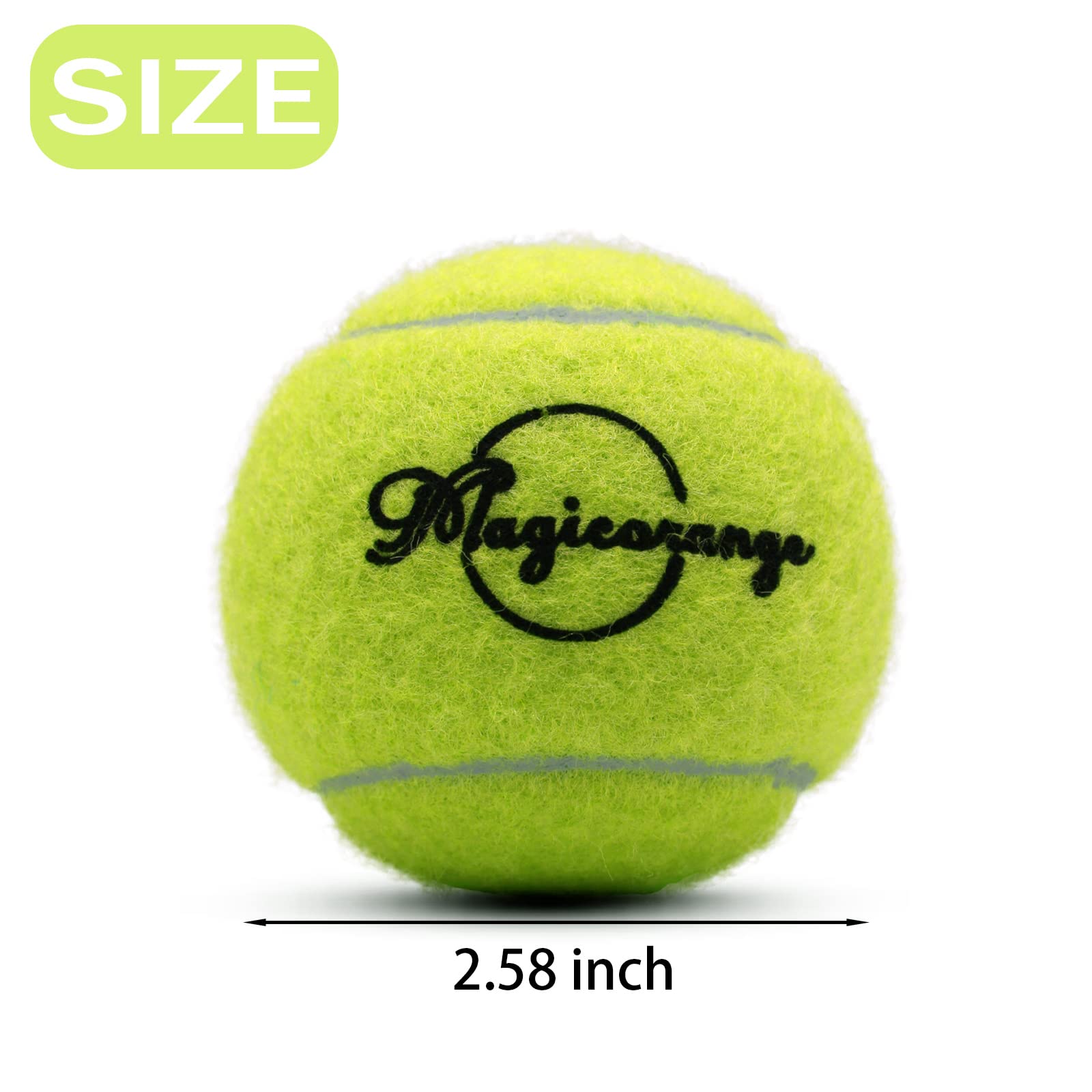 Magicorange - Pelotas de tenis, paquete de 12 pelotas de entrenamiento avanzadas, vienen con bolsa de malla para un fácil transporte, buenas para entrenamiento de principiantes