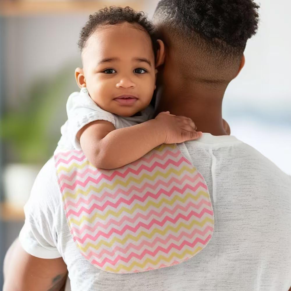 Sleepyturtle - Paños para eructos para bebé, toallas, paquete de 5, bebés, unisex, absorbentes, transpirables, con leche (rosa)