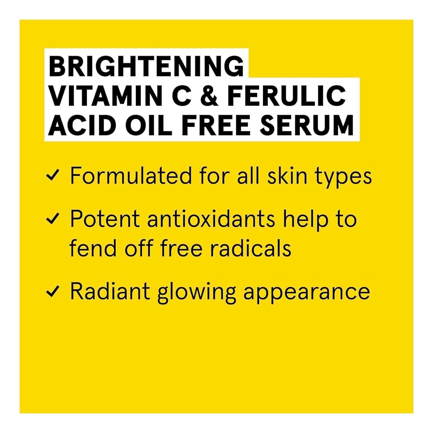 Serum Brightening Vegano con Vitamina C y Ácido Ferúlico - Sin Aceite - Para todo tipo de piel - 30ml