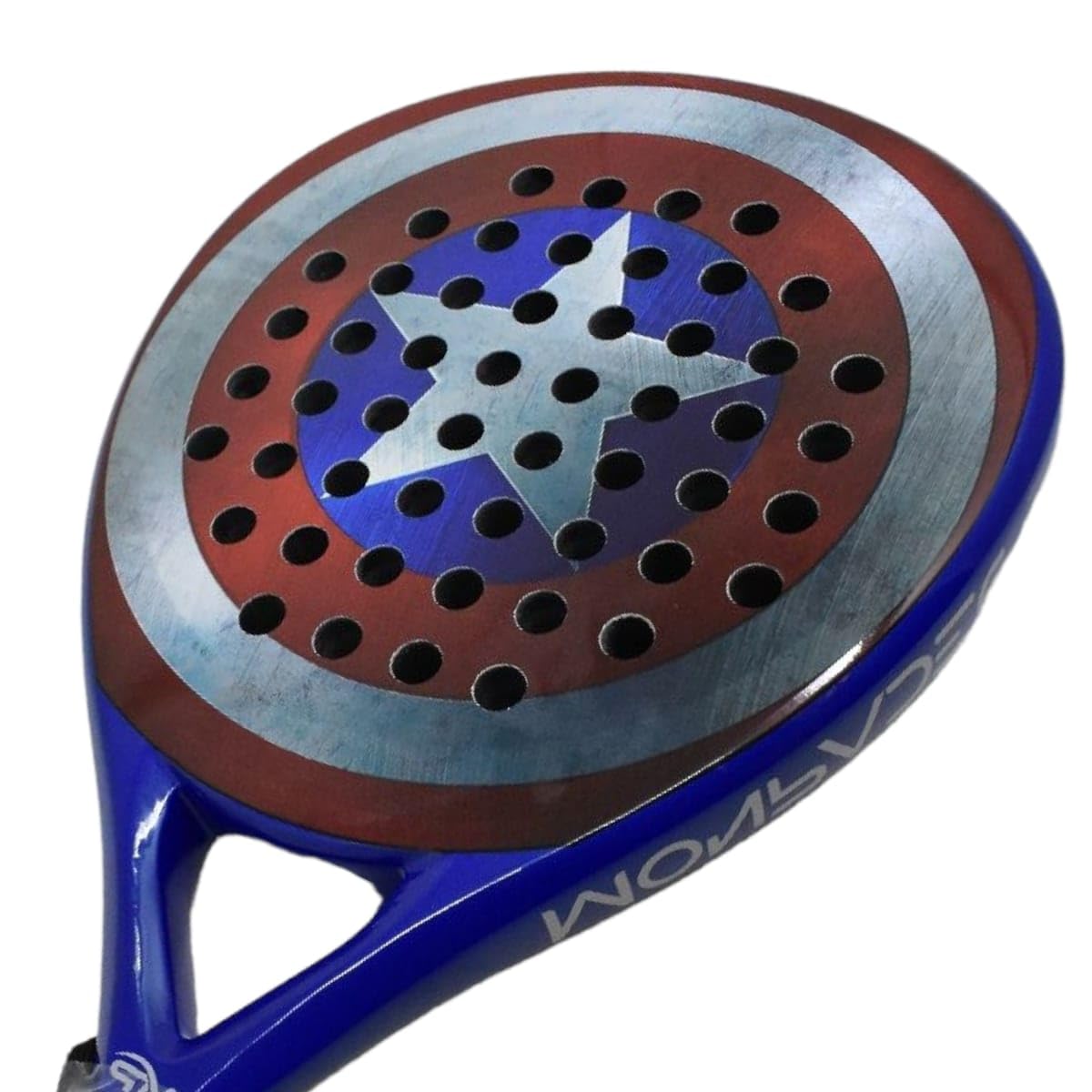 Raqueta Pala Pádel MonPadel Azul Eva Soft Carbon para Niño Junior Pro
