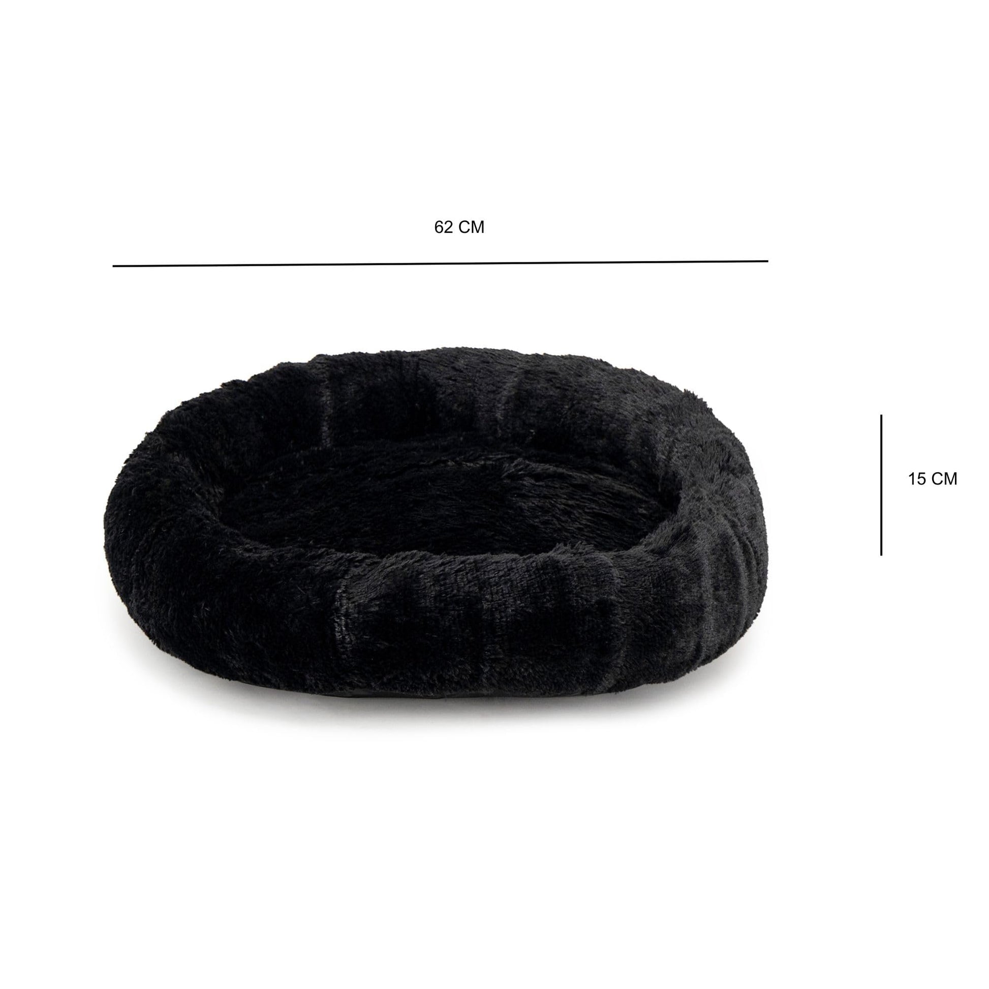 Cama para Perro Tipo Dona Anti Estrés PETS APPAREL HILLS Negro Medium