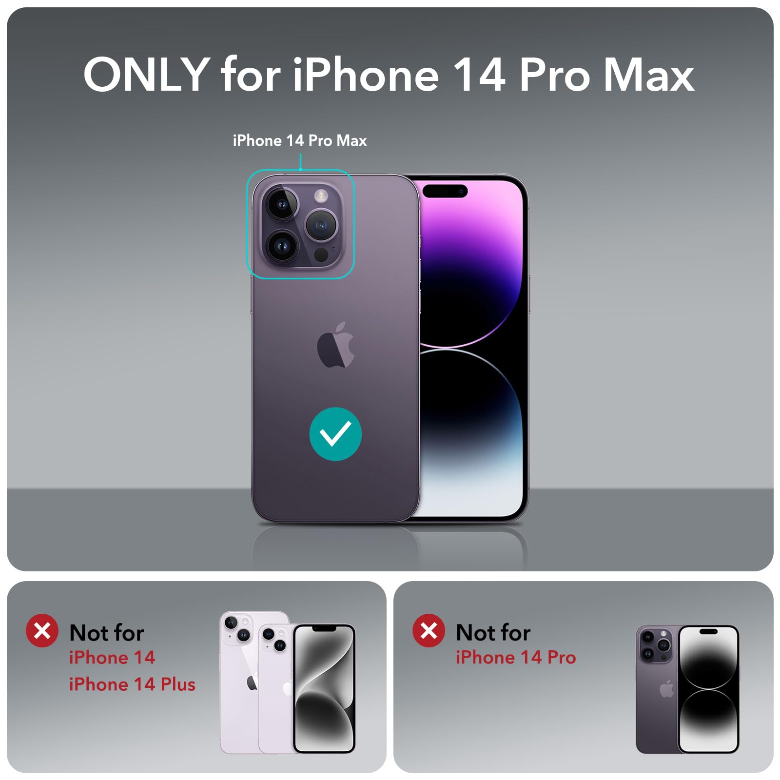 ESR - Funda para iPhone 14 Pro MAX, Compatible con MagSafe, Soporte de Anillo de cámara Integrado, protección de Grado Militar, Funda magnética para iPhone 14 Pro MAX, Funda clásica con Soporte