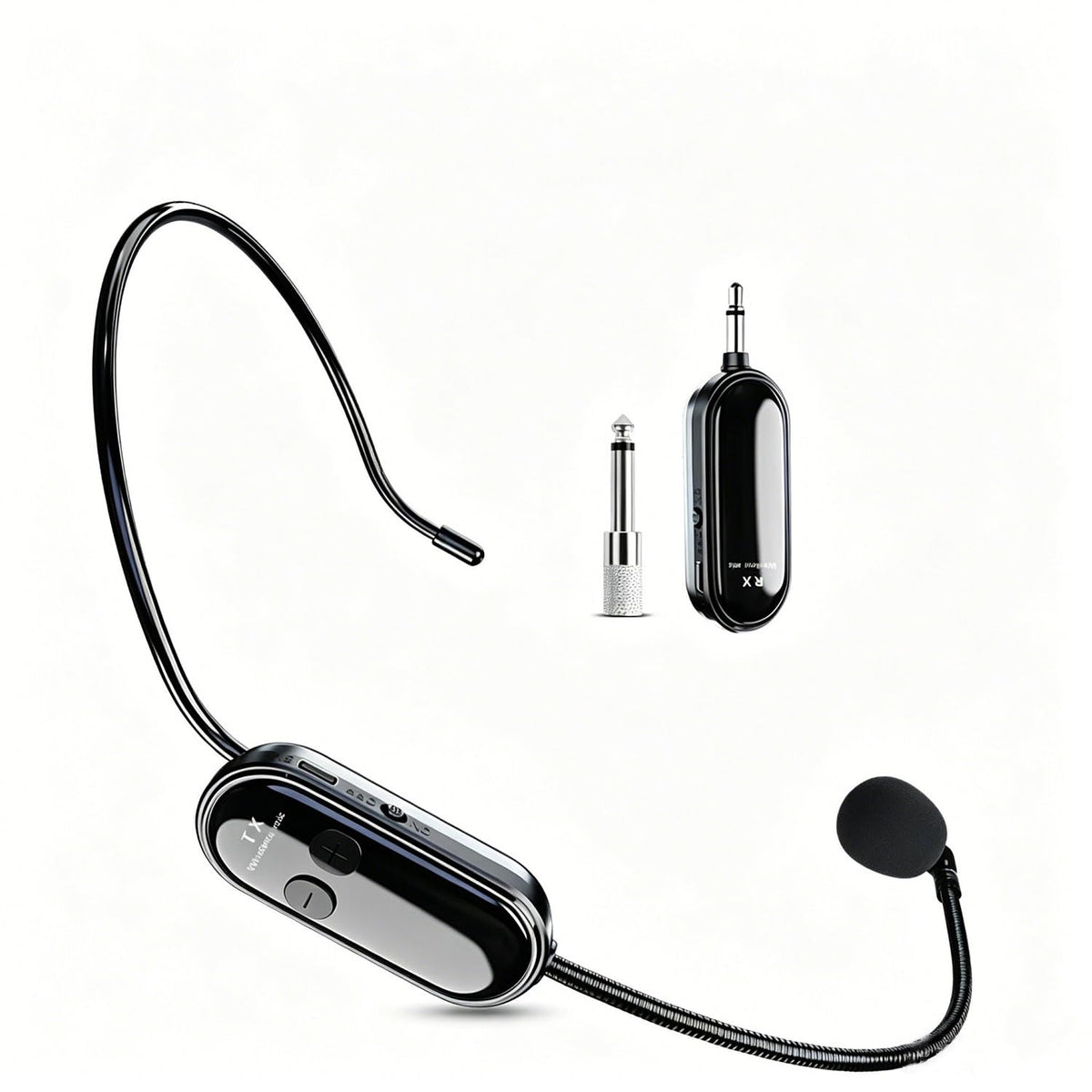 Auriculares Inalámbricos LYAIXZE Negro Rango 100 Pies para Sistema de PA
