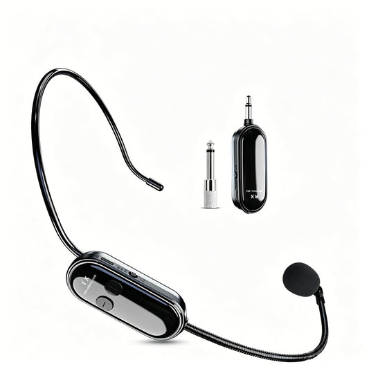 Auriculares Inalámbricos LYAIXZE Negro Rango 100 Pies para Sistema de PA