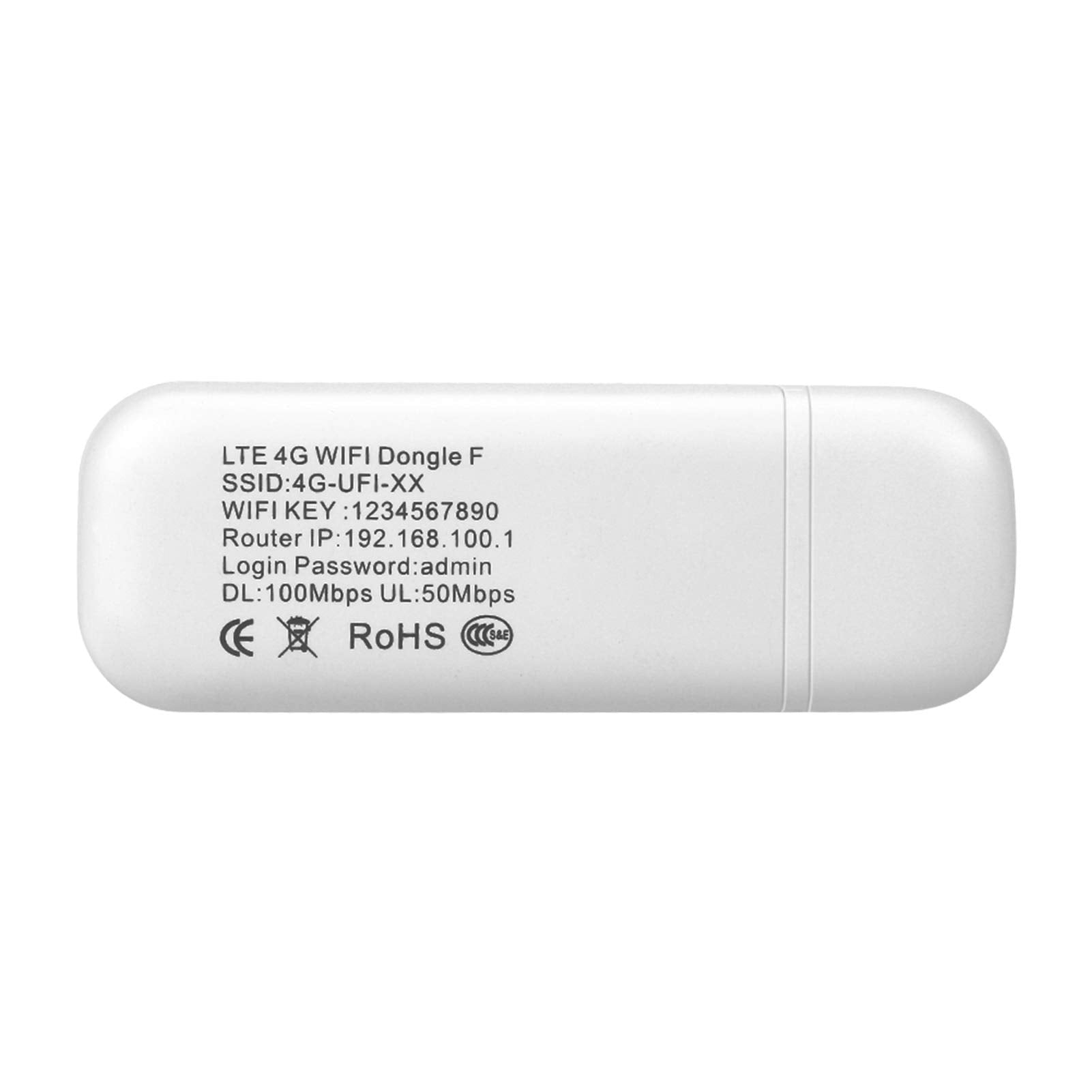 ASHATA 4G/ 3G Dongle,100 Mbps USB Dongle Router Móvil de Punto de Acceso Portátil,Con/sin Función WiFi (Opcional),Hotspot de la red inalámbrica(con Wifi)