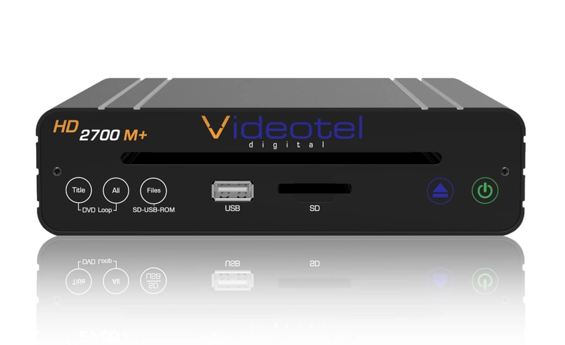 Videotel Reproductor multimedia digital de DVD y señalización digital de grado industrial todo en uno. DVD, USB y SD. 24/7 Reproducción continua en bucle, encendido automático, reproducción automática