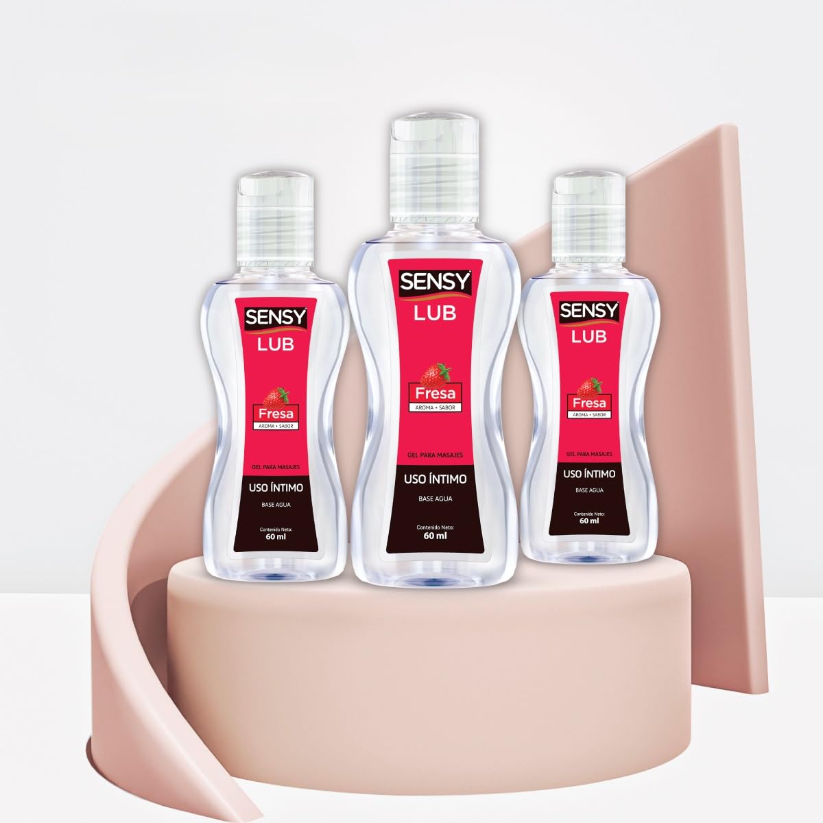 Gel Lubricante Íntimo Sensylub Fresa Base Agua Pack de 3
