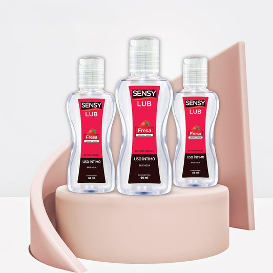 Gel Lubricante Íntimo Sensylub Fresa Base Agua Pack de 3