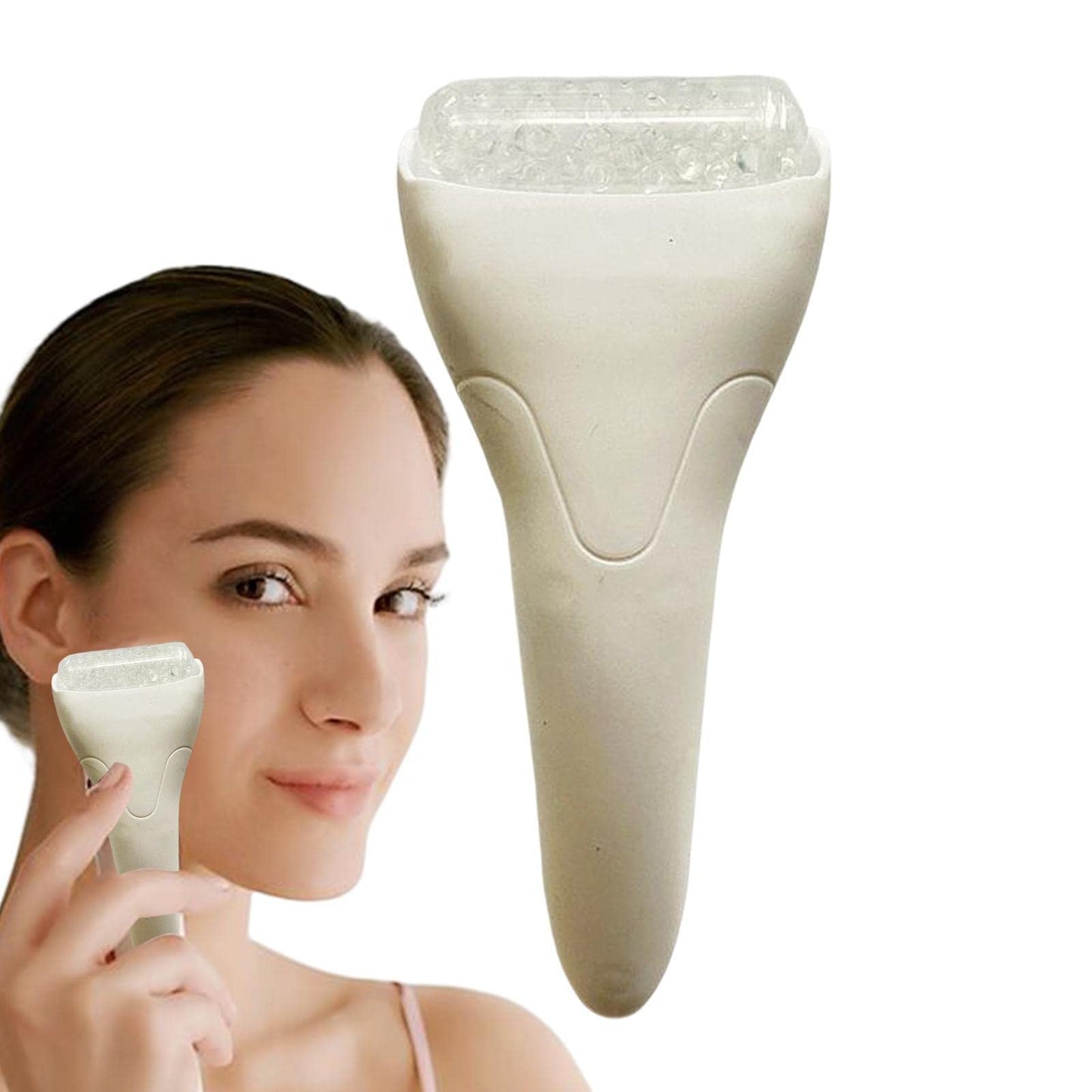 ZIYUAN Hielo Facial frío - Rodillo Facial Seguro y eficaz para congelador para rutinas Belleza diarias,Cool Ice Roller para Rostro, Hielo Facial, Reduce la hinchazón y el