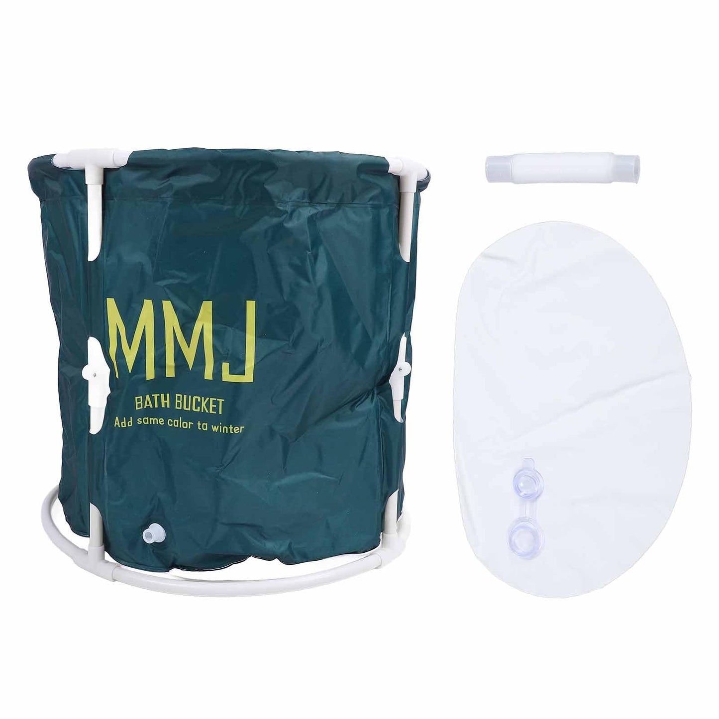 Bañera Plegable Portátil, Bañera Japonesa con Cojín, Bañera De SPA Plegable para Baño para Adultos, Niños Y Niñas, Baño De Hielo Caliente Al Aire Libre/Interior (Verde oscuro)