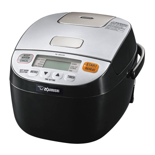 Arrocera y Calentador Zojirushi Plata Negro Micom