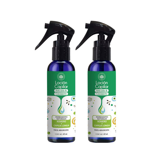 ÁRBORA 2 Pack Loción Capilar Antícaída, Estimula el Crecimiento & Promueve la salud Capilar. Tónico con Aceites Esenciales de Romero, Lavanda y Tea Tree. 60 ml. Árbora (Romero, Lavanda y Tea Tree)