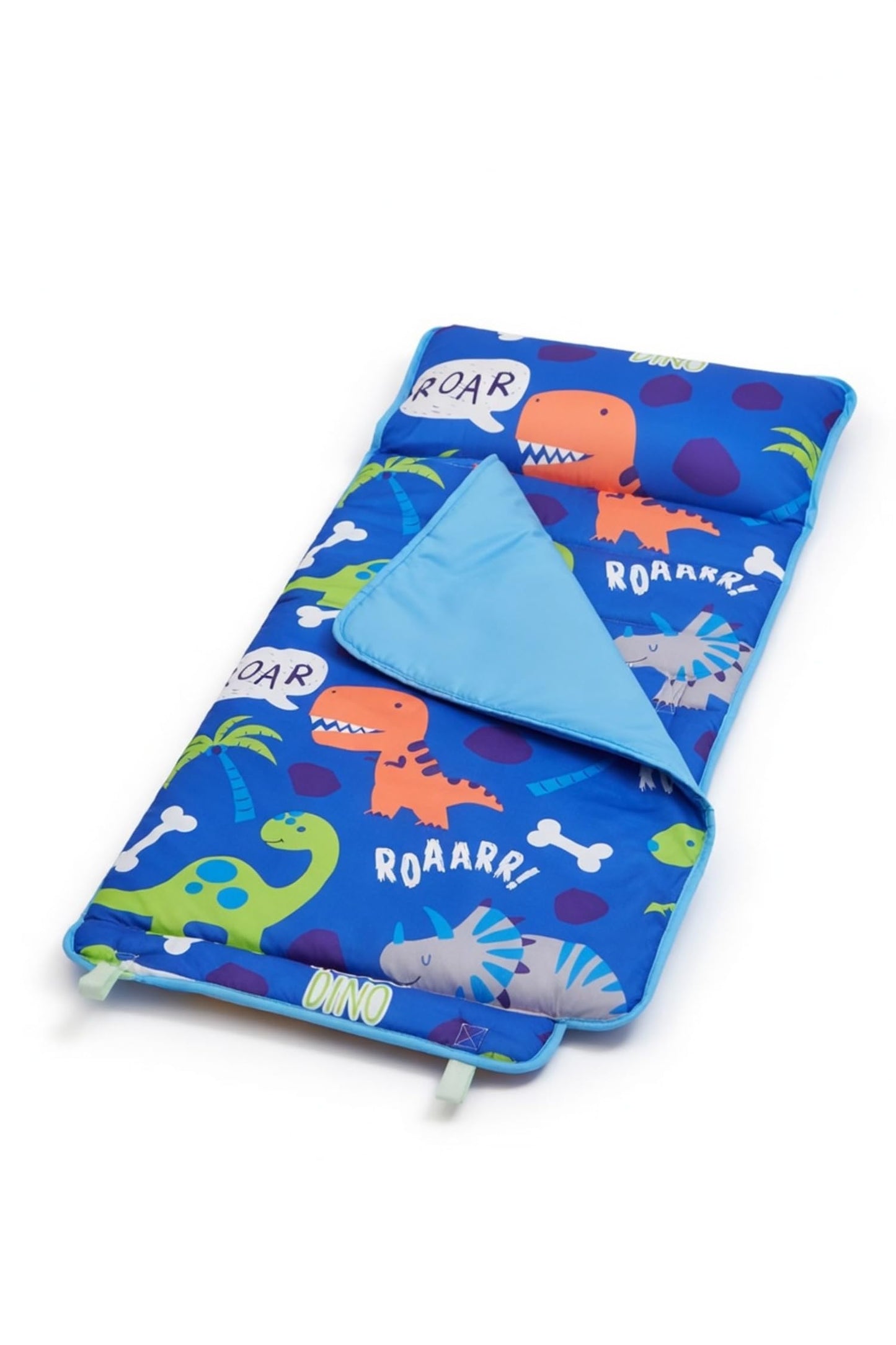 Everyday Kids - Tapete para siesta con almohada extraíble, asa de transporte con cierre de correas, diseño enrollable, microfibra suave para preescolar, guardería, saco de dormir de viaje, edades de 3