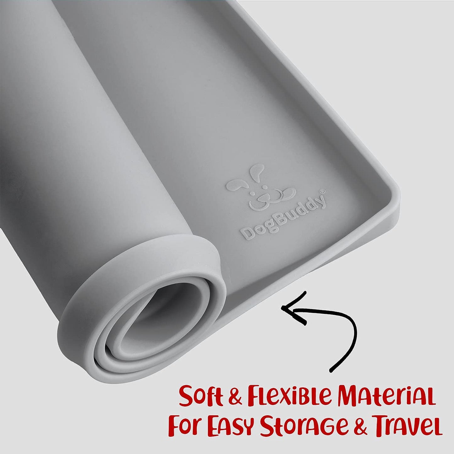 Tapete para Comida de Perro DogBuddy Mist Grande Antideslizante y Lavable