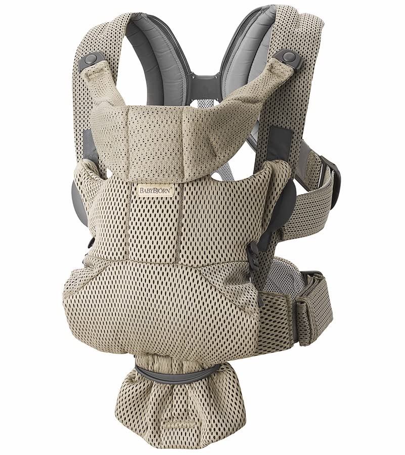 BabyBjörn Baby Carrier Free, malla 3D, beige gris (gris beige)