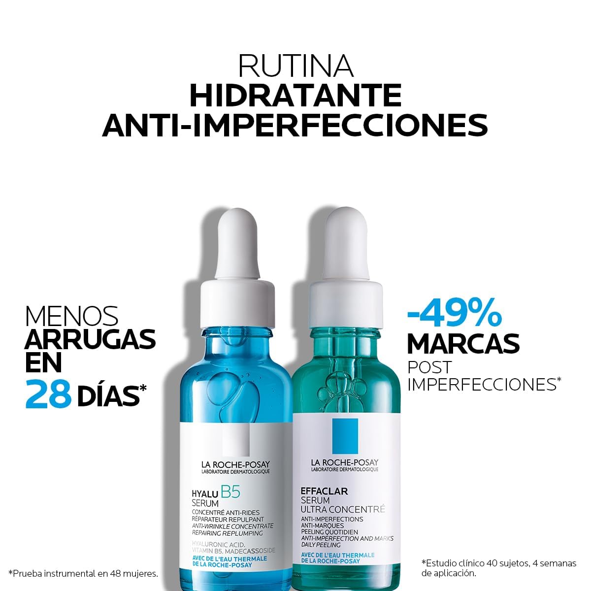 Kit Hidratante Anti-Marcas Hyalu B5 Serum + Effaclar Serum