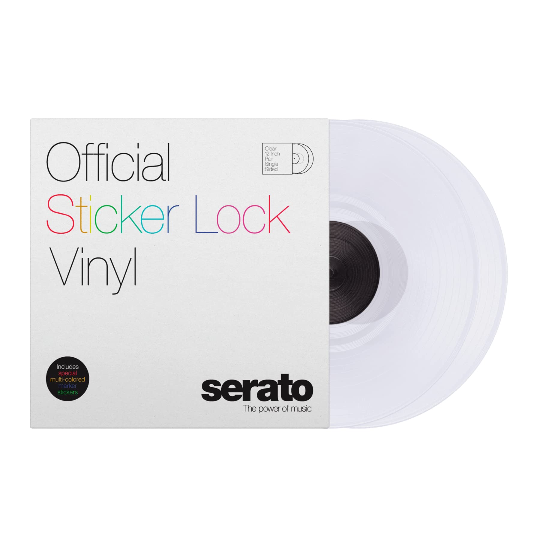 Serato SCV-PS-SL-BM - Bloqueo calcomanía de 12" Control de vinilo para Serato DJ - (par)