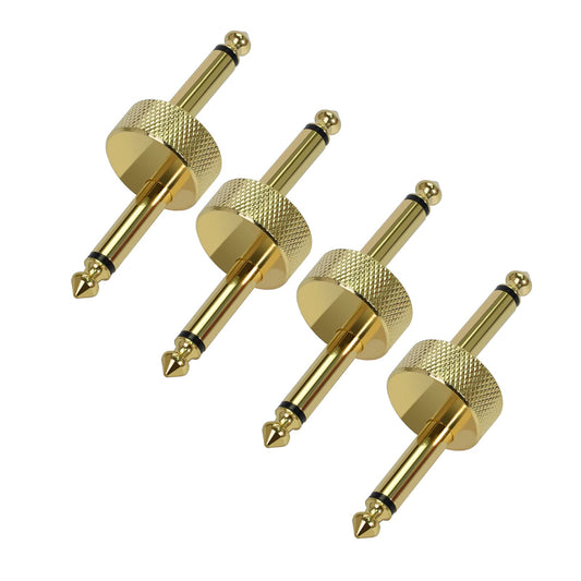 Acoplador de Pedales Stax Dorado 14 Pulgadas con 4 Conectores de Cobre TS